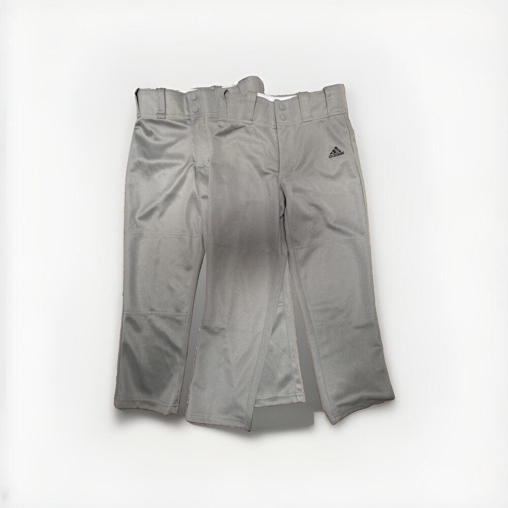 BOYS ADIDAS CLIMALITE BASEBALL PANTS Gray XS‎ Lot Of 2